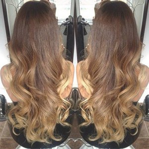 Свои волосы до линии пояса