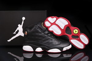 Nike New Shoes Jordan 13(Playoffs) - Black & True Red and White For Women