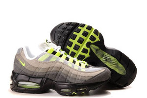 Air Max 95 GS Women Sizew Sport Shoes In Cool Grey Neon Yellow