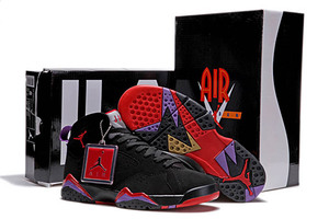 Black/Red/Purple/Bred Air Joran 7 "Raptors" Nike Basketball Shoes