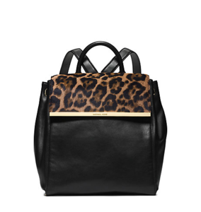 Lana Leopard-Print Hair Calf And Leather Backpack