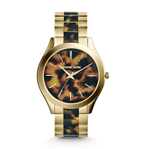 Slim Runway Tortoise And Gold-Tone Watch