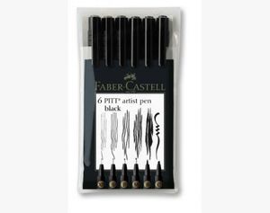 Faber Castell. Набор ручек PITT, 6шт, для каллиграфии