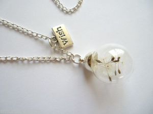 Dandelion Make a Wish necklace