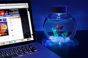 Электронная рыбка в аквариуме