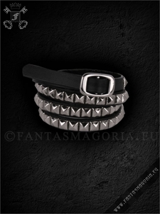 Steel square choker-wristband