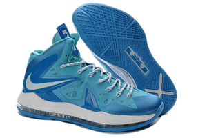 Nike Air Max LeBron James 10(X) Elite Ice Blue-White (Mens)