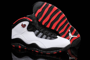 Retro 2015 "Chicago" White/Varsity Red/Black Mens Air Jordan 10 X Sports Training Shoes