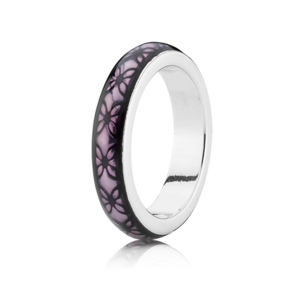 КОЛЬЦО ИЗ СЕРЕБРА С ПУРПУРНОЙ ЭМАЛЬЮ№ : 190868EN31