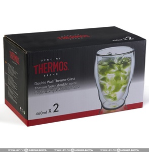 Стакан Thermos из двойного стекла Double glass 0.46L набор 2 шт.