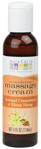 Aura Cacia, Aromatherapy Massage Cream, Cinnamon Ylang Ylang