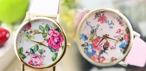 Красивые наручные часы - с цветами или просто белые