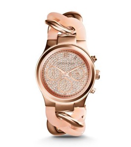 MICHAEL KORS RUNWAY TWIST ROSE GOLD-TONE WATCH