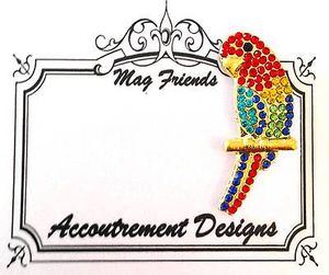 Macaw Parrot Magnet Needle Holder for Needlepoint, Sewing Accountrement Designs