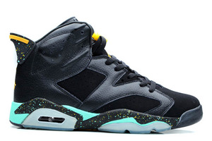 Air Jordan 6 World Cup 2014 Green Mint with Black and Brazil Yellow Colorway Sports Shoes for Lady