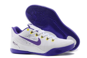 "Home" Court Purple/Yellow/White Mens Nike NBA Kobe Bryant EM Shoes 9 IX