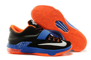 Metallic Silver/Black/Hyper Crimson/Photo Blue Mens KD 7 OKC Away/On The Road Basketball Shoes