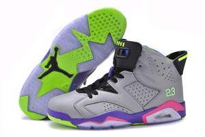 Grey - Purple Air Michael Jordan 6 VI BEL AIR for Female