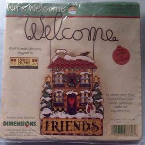 Wire Friends Welcome Xmas Ornament