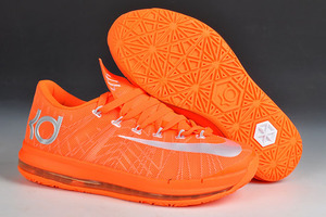 KD 6 Elite "Netherlands Orange" Kevin Durant Sport Shoes in Total Orange With Grey Color