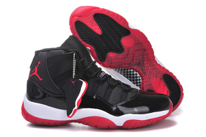 Popular Men Sneakers with Features Black and "Varsity Red" and White Retro 11 Jordan