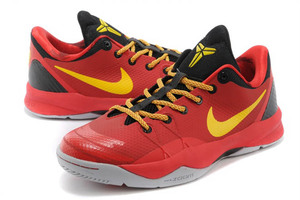 Gym Red/Light Crimson/Black/Yellow Colors "Year of the Horse" Nike Zoom Kobe Venomenon IV 4 Bryant Sneakers