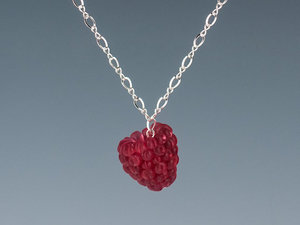 Glass Raspberry Necklace