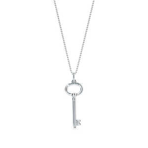 Tiffany Keys Oval key pendant + Beaded chain in sterling silver