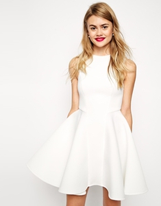 Приталенное платье со свободной юбкой ASOS Premium