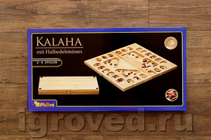 Настольная игра Калах / Манкала для 2-4 игроков (каучуковое дерево)