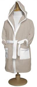 Махровый халат от 12 до 24 месяцев BATHROBE TAUPE/White