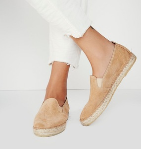 beige suede espadrilles