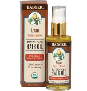 Badger Company, Argan Botanical Hair Oil, Jojoba & Baobab