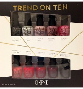 Новогодняя коллекция OPI, набор из 10 мини-лаков Trend on Ten