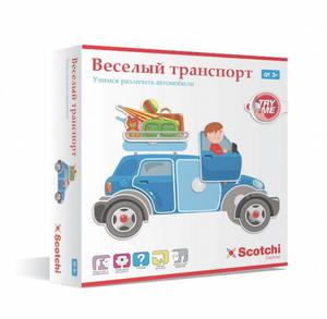 Scotchi игра настольная развивающая "Веселый транспорт"