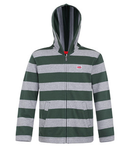 Полосатая толстовка с капюшоном