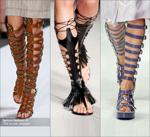 Высокие сандалии - гладиаторы