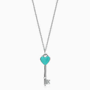 Tiffany Keys heart key pendant in sterling silver