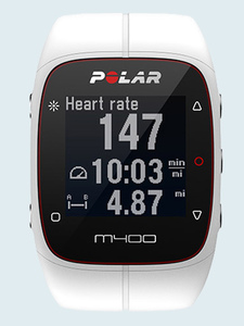 Пульсометр Polar M400 HR white