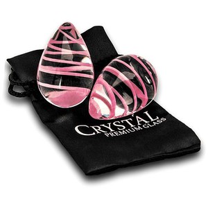 Crystal Premium Glass Pink Strips