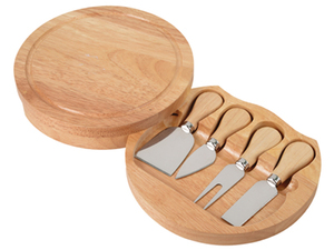 Набор ножей для сыра в деревянном футляре
