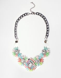 Колье Love Rocks Multi Neon Diamante Statement Necklace