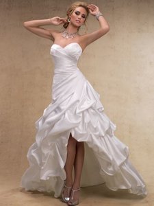 EL USAHSMG028 A-Line Taffeta Strapless Dress