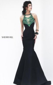 Beads high neckline Sherri Hill 32018 Dress