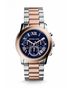 Michael Kors Cooper Chronograph Blue Dial Two-tone Ladies Watch