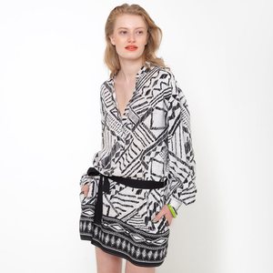 Платье струящееся с рисунком