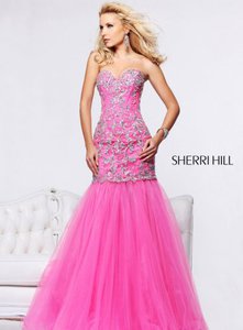 2015 Pink Tulle Short Homecoming Dress Online Sale Sherri Hill 2974