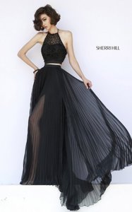 2015 Halter Black Prom Dress Sexy Sherri Hill 32109