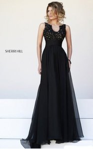 Gorgeous Black 2015 Sherri Hill Evening Gown Strap 32011