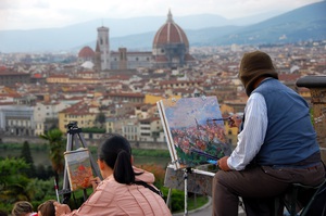 Порисовать акварелью на площади Микеланджело в Флоренции